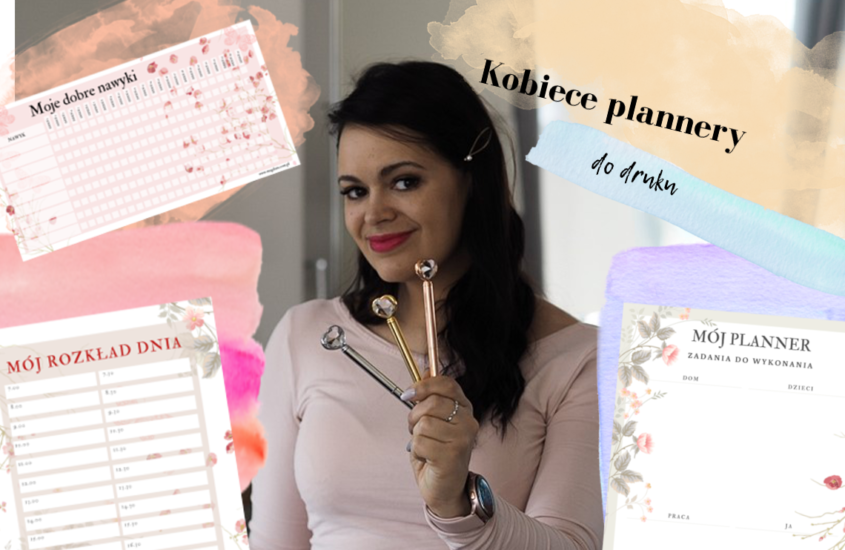 Kobiece plannery do druku – plan dnia, lista zadań, habit tracker i lista zakupów